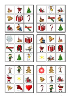 christmas themed matching game for kids