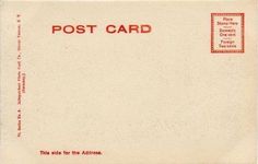 an old postcard with the words post card on it