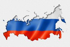 the flag of the russian language is shown on a map with transparent background, and it looks