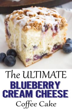 blueberry cream cheese coffee cake Blueberry Coffee Cake Recipe, Breakfast Cake Recipes, Breakfast Coffee Cake, Coffee Cake Recipes Easy, Blueberry Breakfast Cake