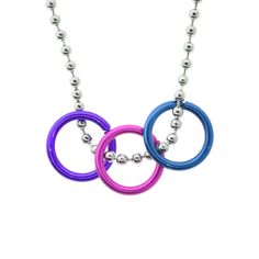 Bisexual Pride Flag Color Necklace* Includes Ball Chain That Is 18" Inches Long (Chain May Vary Slightly). New Without Tags. * Made Of Aluminum Ball Chains And Anodized Steel Circular Shaped Rings (Approx: 0.75 Inch). High Quality Products - Lgbt Gay, Lesbian, Bisexual And Transgender Jewelry, Clothing Apparel And More! Black Velvet Choker Necklace, Cat Necklace Silver, Bisexual Pride Flag, Pride Flag Colors, Pride Jewellery, Black Velvet Choker, Multi Chain Necklace, Rhinestone Statement Necklace, Rings Necklace