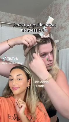 Just wrap and clip your hair up for minutes to get instant secure curls! Made with soft, lightweight material that is comfortable to sleep in, these will deliver amazing result on all hair types in different length! How To Put On Heatless Curls, How To Use A Heatless Hair Curler, Curler Hairstyles, Heartless Curls Overnight, Heatless Curls Tutorial, Heartless Curls, Curls Tutorial, Heatless Curls Overnight, Heatless Hair