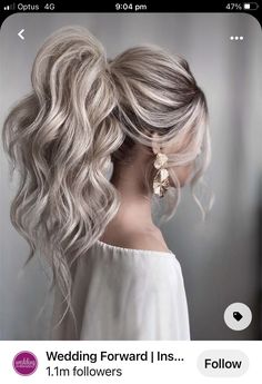 Ponytail Wedding Hairstyles, Ponytail Wedding, Wedding Ponytail Hairstyles, Wedding Ponytail, Bridemaids Hairstyles, Tail Hairstyle, Pony Hairstyles, High Ponytail Hairstyles, Wedding Hair Up