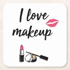 i love makeup with lipstick and make - up on it ceramic tile wall art decor