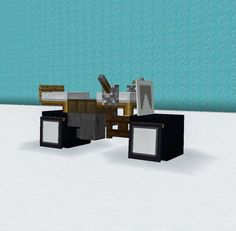 an image of a table and chairs in minecraft