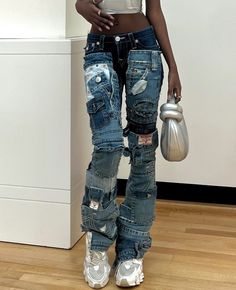 Costume Jeans, Pocket Placement, Denim Diy Clothes, Concept Clothing, Denim Ideas, Diy Fashion Clothing, Denim Diy, Upcycled Fashion, Streetwear Fashion Women