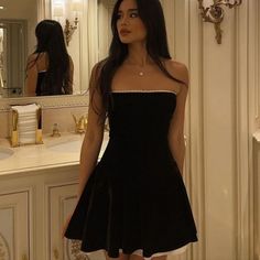 Our 'Marilla' Velvet Strapless Mini Dress Is Just Waiting For A Night Out. Made From Plush Stretch Velvet, It Has A Strapless, Corseted Bodice That Laces Up At The Back To Cinch Your Waist To Perfection And Us Beautifully Trimmed With Soft Satin Along The Neckline And Peaks Below The Hem. The Gathered Skirt Is Ultra Flattering And It Zips To The Side For Easy On. Underwear Solution: Add Our 'Smooth' Strapless Bra If Required. Made From Stretch Velvet. Fully Lined. Stretch Factor: Little Stretchy Vestidos Color Vino, House Of Cb Dresses, Hoco Dress, Lace Splicing, Dress Aesthetic, Pretty Prom Dresses, Winter Formal, Stretch Velvet, Mini Velvet Dress