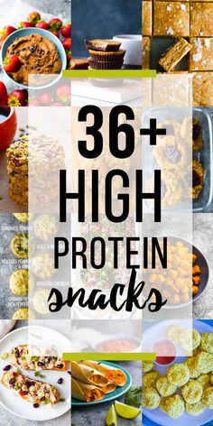 high protein snacks with text overlay