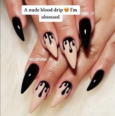 Witchy Nails, Halloween Acrylic Nails, Stiletto Nail Art, Drip Nails, Stiletto Nails Designs, White Nail Designs, Nail Photos, Super Nails, Halloween Nail Designs