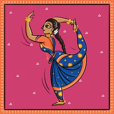 Indian Dance Forms, Durga Art, Pattachitra Art, Dance Drawing, Art Forms Of India, Jamini Roy, Dance Forms, Diwali Drawing, Canvas Art Painting Abstract