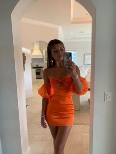 Orange Short Prom Dress Mini Homecoming Dresses, AST1179 – Asteria Satin Homecoming Dresses, Orange Homecoming Dresses, Mini Homecoming Dresses, Satin Homecoming Dress, Strapless Prom Dresses, Spaghetti Strap Prom Dress, Homecoming Dresses Tight, Short Party Dress, A Line Shorts