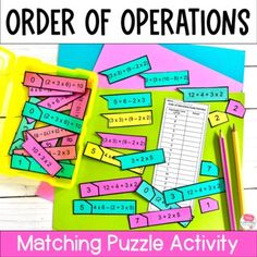 the order of operations puzzle activity for kids