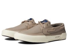 Sperry Soletide 2-Eye Seacycled - Men's Shoes : Taupe : Walk in the Sperry Soletide 2-Eye Seacycled Shoes that carry a chic look for any casual outing. Synthetic upper. Textile lining. Removable textile insole. Lace-up closure. Perforated upper design. Brand logo on the bottom-side. Monochromatic design. Synthetic outsole. Imported. Measurements: Weight: 12 oz Product measurements were taken using size 9, width M (D). Please note that measurements may vary by size. Weight of footwear is based on Casual Slip-on Boat Shoes With Rubber Sole, Casual Slip-on Summer Boat Shoes, Casual Low-top Boat Shoes With Rubber Sole, Casual Slip-on Low-top Boat Shoes, Summer Low-top Boat Shoes With Rubber Sole, Casual Low-top Boat Shoes With Textured Sole, Casual Brown Boat Shoes For Summer, Casual Slip-on Boat Shoes With Textured Sole, Casual Summer Boat Shoes With Rubber Sole