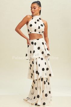 Skirt Set Polka Dots (Taupe Black) Small / Taupe-Black Casual Beach Wear, New Arrival Dress, Shop Swimwear, Height And Weight, Monday Friday, Black Media, Model Measurements, Bottoms Pants, Short Sets