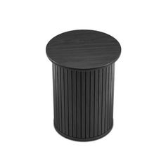 a black trash can on a white background