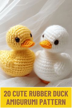 Beginner Friendly Duckling Crochet Pattern Rubber Duckie Crochet Pattern, Duckling Crochet Pattern Free, Tiny Duck Crochet Pattern Free, Crochet Rubber Duck Pattern Free Amigurumi, Crochet Mini Duck Free Pattern, Rubber Ducky Crochet Pattern Free, Crochet Duckling, Duckling Crochet, Quirky Crochet