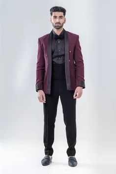 Shop for Amrit Dawani Maroon Polyester Japanese Placket Pleated Tuxedo Set for Men Online at Aza Fashions Tailored Sherwani For Semi-formal Occasions, Formal Fitted Nehru Jacket With Concealed Placket, Tailored Bandhgala For Semi-formal Occasions, Classic Tailored Sherwani For Formal Occasions, Designer Tailored Nehru Jacket For Formal Occasions, Designer Long Sleeve Tuxedo For Semi-formal Occasions, Designer Tailored Nehru Jacket For Semi-formal Occasions, Luxury Fitted Bandhgala For Workwear, Designer Tailored Bandhgala For Formal Occasions