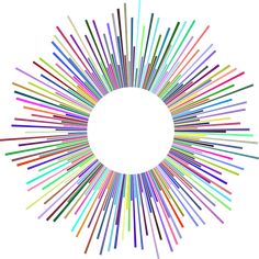 colorful lines in the shape of a circle