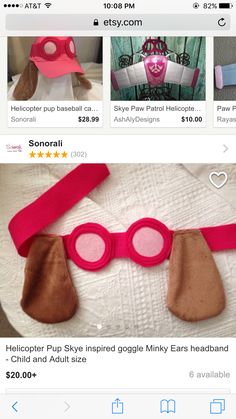 an image of a pink hat and goggles for sale on the app store's facebook page