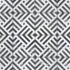 black and white tile with an abstract design