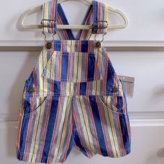 Striped Overalls Baby Boy 18m Nwt Striped Overalls Outfits, Boy Overall Outfits, Vintage Boys Clothes, Baby Boy Overall, Overalls Baby Boy, Striped Overalls, Toddler Overalls, Vintage Baby Boys