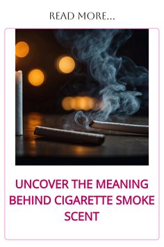 Burning cigarette with smoke curling into the air, set against a dimly lit background with bokeh lights. Spiritual World, Spiritual Realm, Out Of The Blue, Blue