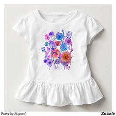 Party Flower Girl Shirts, Disney Princess Rapunzel, Ruffle T Shirt, Toddler Tops, Shirt Girl, Toddler Christmas, Flower Gifts, Toddler Clothes, Toddler Tees