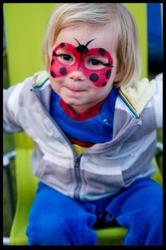 easy cheek painting ideas for kids - Google Search Cheek Painting, Ladybug Face Paint, Face Paint Party, Festival Face Paint