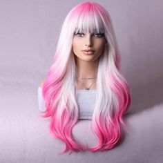 PRICES MAY VARY. 1.Color:Hot Pink Blonde Ombre.There Will Be Small Difference Between The Images and Product Due to The Light & Monitor Setting. 2.Material: Heat Resistant Synthetic Fiber,Can Be Straight & Curled. Please Keep The Temperature Below 150. 3.Silky & Soft, Just Like Your Own Hair, Exquisite Comfortable and Natural. 4.Easy to ‌Instal, Easy to Take Off. Saving You More Time. You Can Wear It In Seconds. 5.Wig Cap Size:Average Size-22 Inches. You Can Adjust The Size 1-1.5 Inches with The Pink Cosplay Wig, Colors With Blonde Hair, Hot Pink And Blonde Hair, Creative Hair Color Short, Pink And Purple Wig, Two Tone Pink Hair, Pink Blonde Ombre, Pink Chunky Highlights, Blonde To Pink Ombre