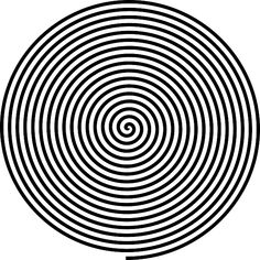 a black and white circular design on a white background