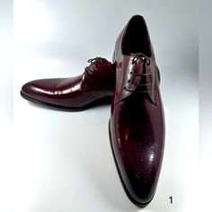 Burgundy Size 13 Never Worn Business Burgundy Dress Shoes With Red Sole, Elegant Leather Lace-up Shoes With Red Sole, Burgundy Leather Shoes With Almond Toe For Formal Occasions, Burgundy Almond Toe Leather Shoes For Formal Occasions, Luxury Burgundy Oxfords For Formal Occasions, Burgundy Leather Shoes With Red Sole For Business, Luxury Burgundy Dress Shoes With Round Toe, Luxury Burgundy Dress Shoes For Formal Occasions, Fitted Burgundy Leather Shoes For Business