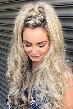 Half Down Ponytail, Half Up Half Down Ponytail, Down Ponytail, Wedding Braid, New Braided Hairstyles, Half Ponytail, Hair Bridesmaid, Festival Hair