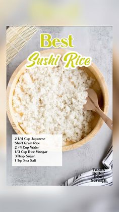 the best sushi rice recipe