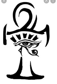 an egyptian symbol with the eye of horush on it's forehead and eyebrows