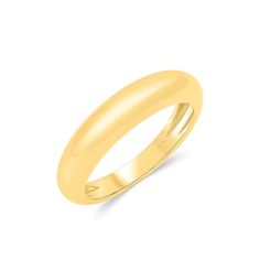 Crescent Dome Band Refined 14k Gold Dome Ring, Timeless Tarnish-resistant Yellow Gold Dome Ring, Classic Yellow Gold-plated Dome Ring, Gold-plated Yellow Gold Crescent Jewelry, 14k Gold Tarnish-resistant Dome Ring, Recycled Gold, Crescent, Statement Pieces, Gold Jewelry