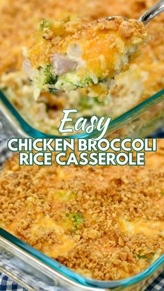 an easy chicken broccoli rice casserole recipe