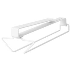 two white bathroom accessories on a white background with clippings for the handles and sides