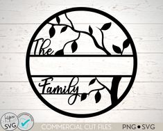 the family tree with leaves and branches in a round frame on a white wooden background