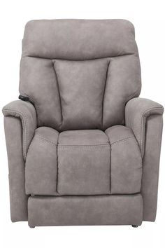 the reclining chair is shown in grey