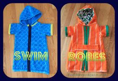 two different types of clothes that are made to look like children's swimsuits