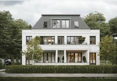 an artist's rendering of a two story house