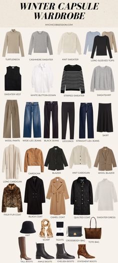 A Winter Capsule Wardrobe That Will Make You Look Chic All Season Long 2024 (With Outfit Ideas!) Winter Outfits For Nyc, Fall Capsule Wardrobe 2024 Travel, England Winter Outfits, Capsule Wardrobe Fall 2024, Winter In Nyc Outfits, Winter Capsule Wardrobe 2024, Trendy Outfits For Winter, Winter Europe Outfits, Travel Outfits For Women