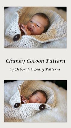 Crochet Cocoon Pattern - EASY CROCHET PATTERN by Deborah O'Leary Patterns  #crochet #cocoon #baby #patterns #chunky Swaddle Sack Pattern, Crochet Baby Swaddle, Baby Swaddle Pattern, Crochet Cocoon Pattern, Crochet Baby Cocoon Pattern, Knitting Patterns Cocoon, Baby Cocoon Pattern, Crochet Cocoon, Swaddle Sack