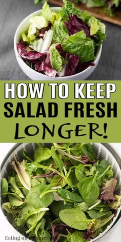 how to keep salad fresh longer in the fridge and on the table for lunch or dinner