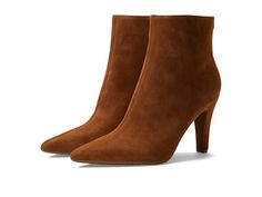 Fall Suede High-top Booties, Fall High-top Suede Booties, Fitted High-top Booties For Fall, Suede Ankle Boots With Padded Ankle, Boots Cognac, At Home Workout Plan, Red Suede, Heeled Ankle Boots, Women's Boots