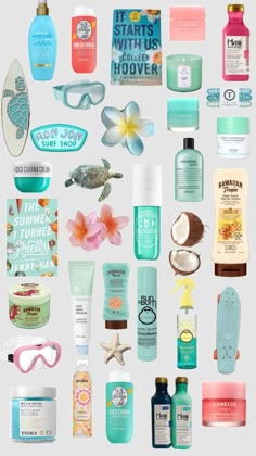 Beach Must Haves, Summer Bag Essentials, Skincare Summer, Summer Necessities, Coconut Dream, Preppy Beach, Skin Care Items, Coconut Girl