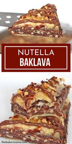 nutella baklaa is an easy dessert made with nuts and chocolate