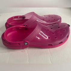 Nwt Crocs Classic Translucent Clog Sandals Size 13 Also Available In Size 12 Non-slip Open Toe Synthetic Clogs, Summer Closed Toe Plastic Clogs, Spring Slip-on Plastic Clogs, Plastic Slip-on Clogs For Spring, Casual Plastic Slip-on Clogs, Casual Slip-on Plastic Clogs, Casual Closed Toe Plastic Clogs, Closed Toe Plastic Clogs For Beach, Casual Plastic Clogs For Spring