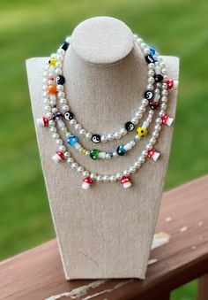 Excited to share the latest addition to my #etsy shop: Y2K Jewelry, Funky Beaded Necklace, Clay Bead Choker, Clay Bead Charm Necklace, Y2K Necklace, Trendy Pearl Necklace, Harry Styles, 90s Style #rainbow #unisexadults #bohohippie #trendyjewelry #harrystyles #funkybeadnecklace Harry Beaded Necklace, White Beaded Y2k Style Jewelry, Handmade White Y2k Style Jewelry, Y2k Adjustable Beaded Necklaces, Fun White Beaded Necklaces With Letter Beads, Playful White Beaded Necklaces For Festival, Playful White Beaded Necklace For Festivals, Clay Bead Choker, Necklace Clay