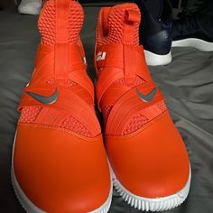 Brand New. No Box. Size 16.5 Nike Slip-on Synthetic Basketball Shoes, Nike Slip-on Basketball Shoes, Nike Orange, Shoes Nike, Nike Zoom, Men's Nike, Color Orange, Orange Color, Nike Men